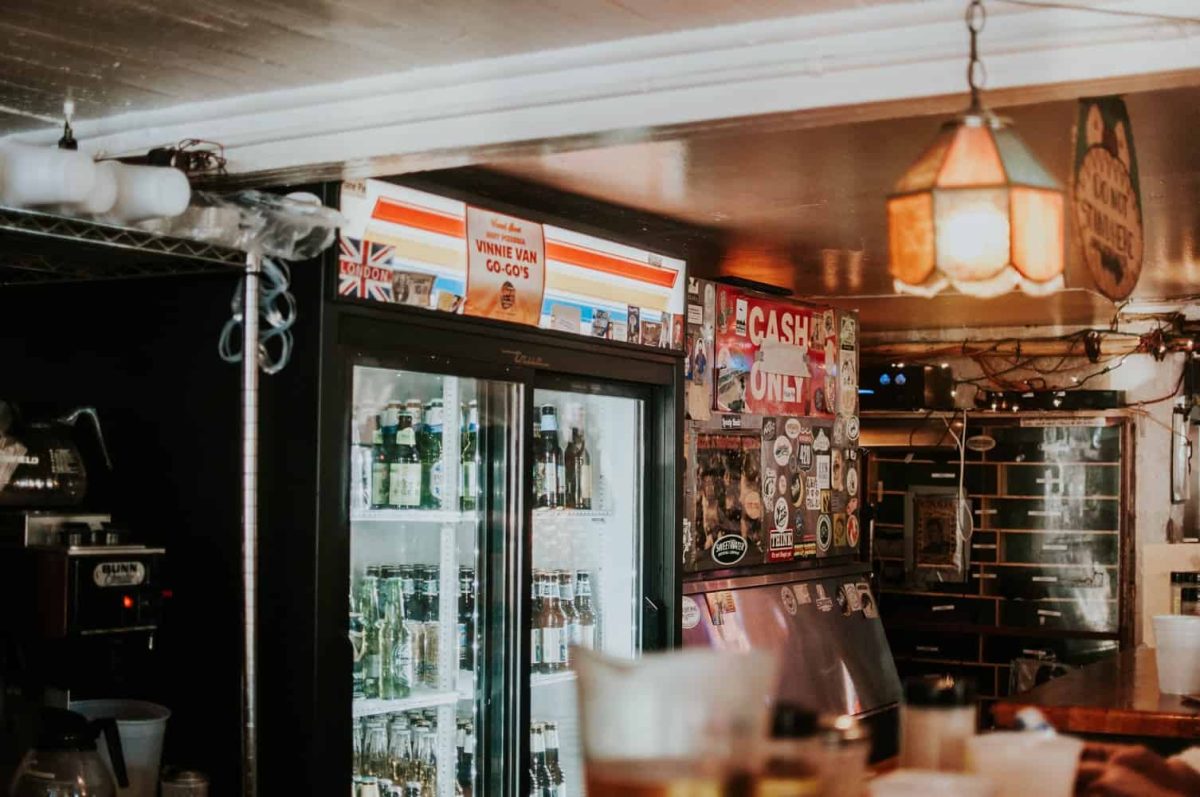 A commercial fridge in a pub in Gympie